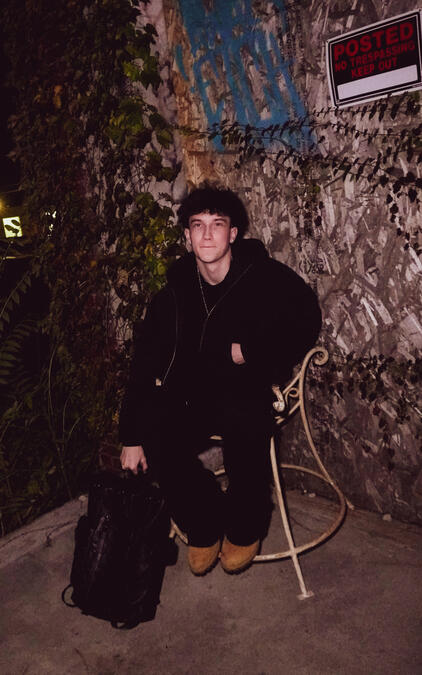 Colin Allen (thatiscolin) modeling in photoshoot Colin Allen also known as thatiscolin modeling while seated during a professional photoshoot